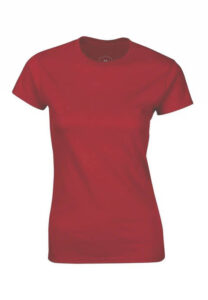 BRKL/ŽM/RD160/XXL Ženska majica BROKULA organic line crvena, vel. XXL